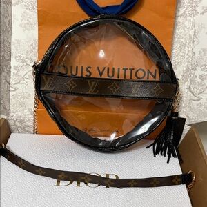 Upcycled authentic LV stadium bag